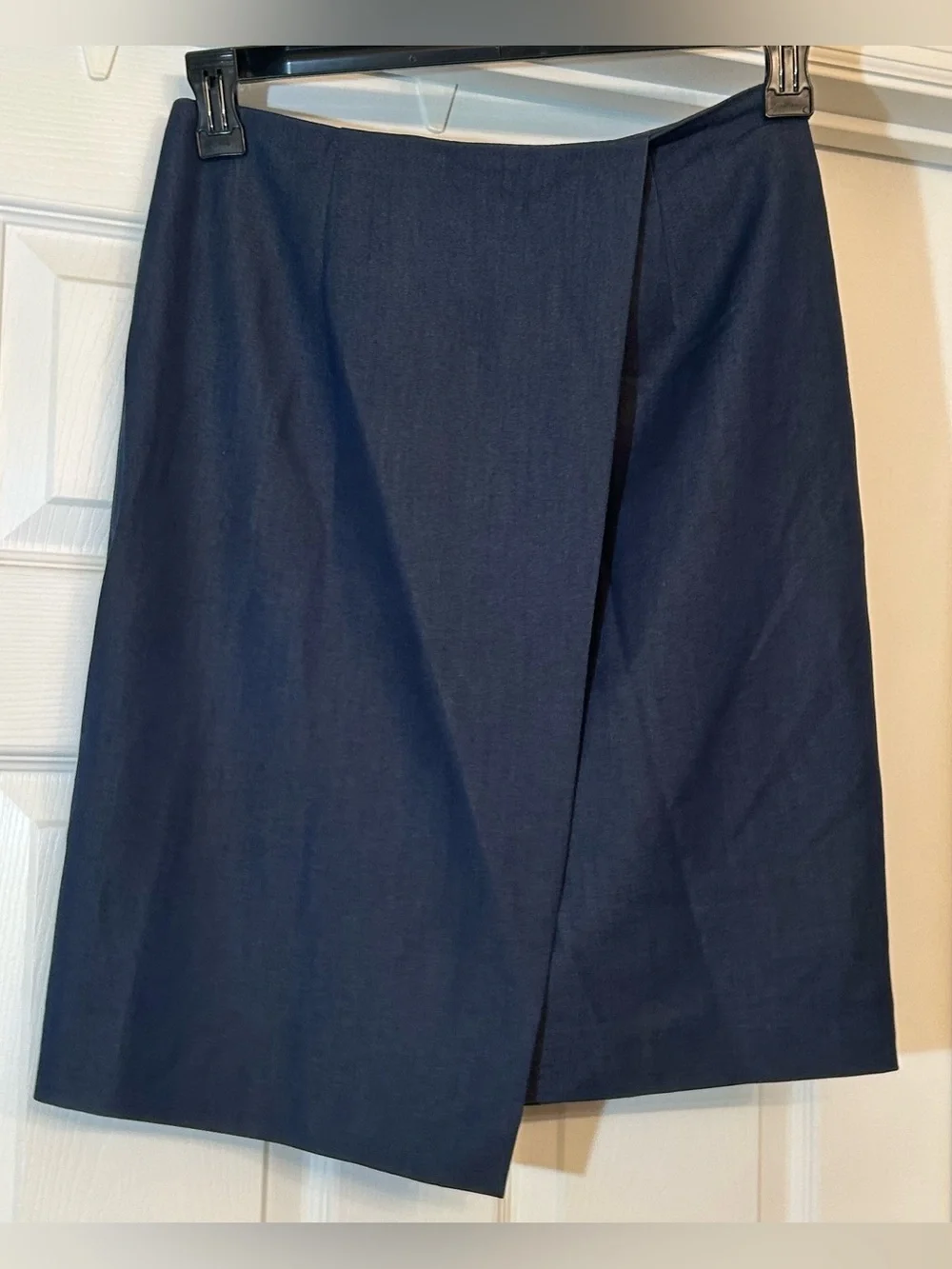 Alex Marie Classic Navy Faux Wrap Skirt Women's Size 4